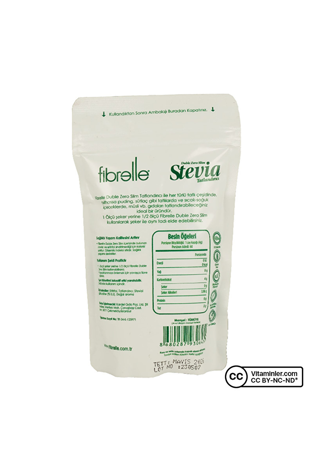 Double Zero Slim Stevia Sweetener 240 gr