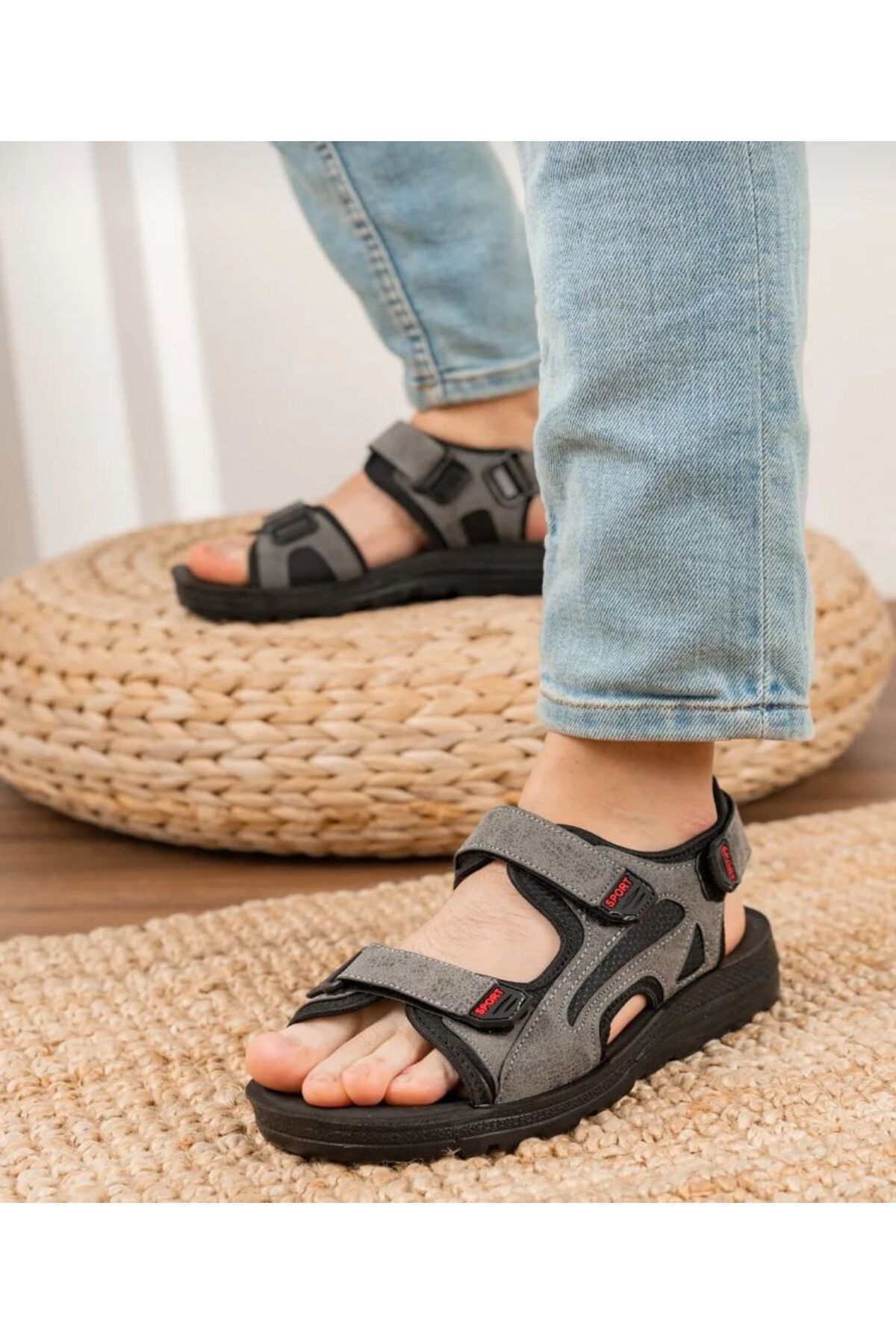 mustey velcro adjustable ultra luxury anti slip sweatproof men s large size sandals