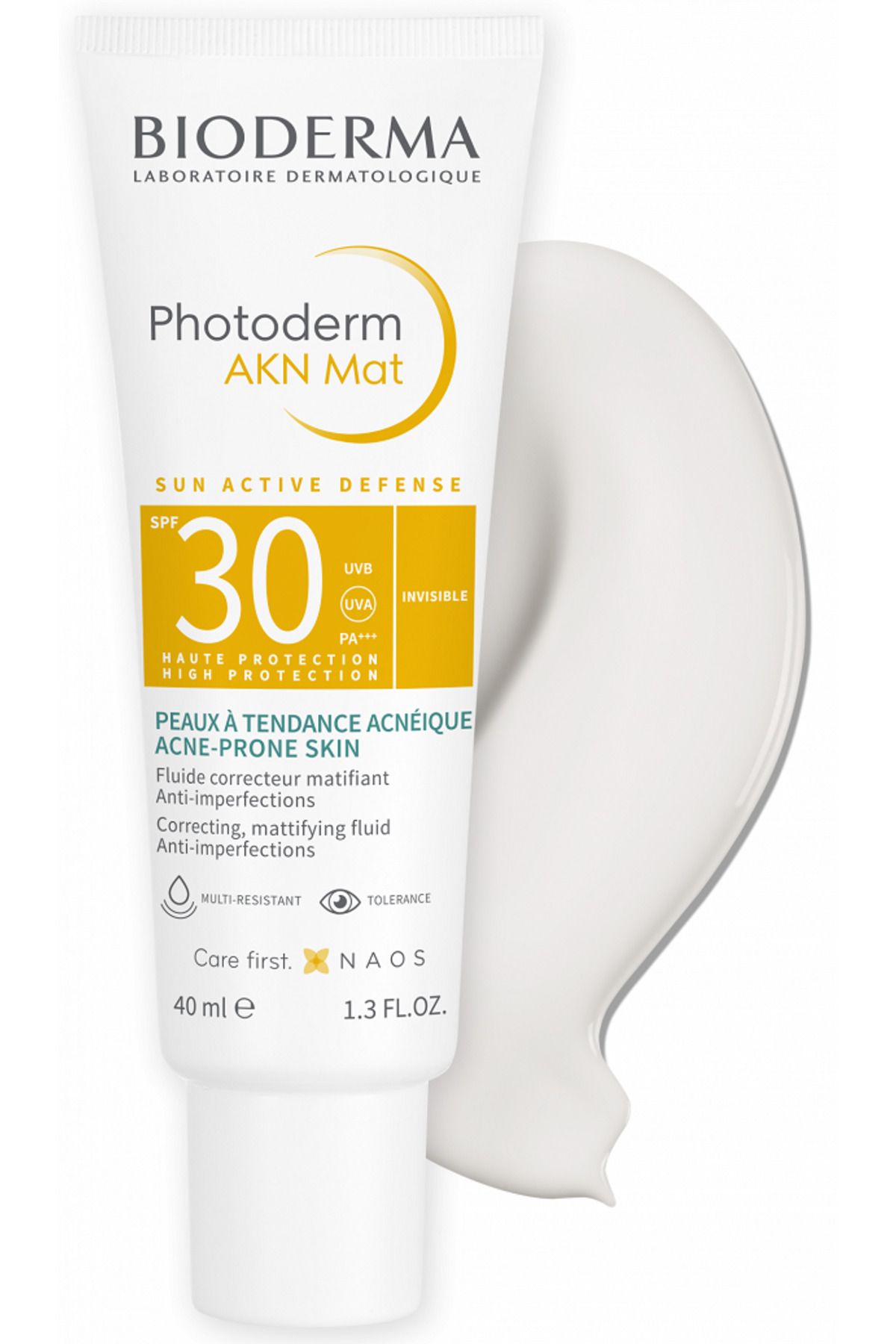 کرم ضدآفتاب ضد آکنه فتودرم AKN مات SPF30 برای پوست های مختلط و چرب 40 میلی لیتر Bioderma