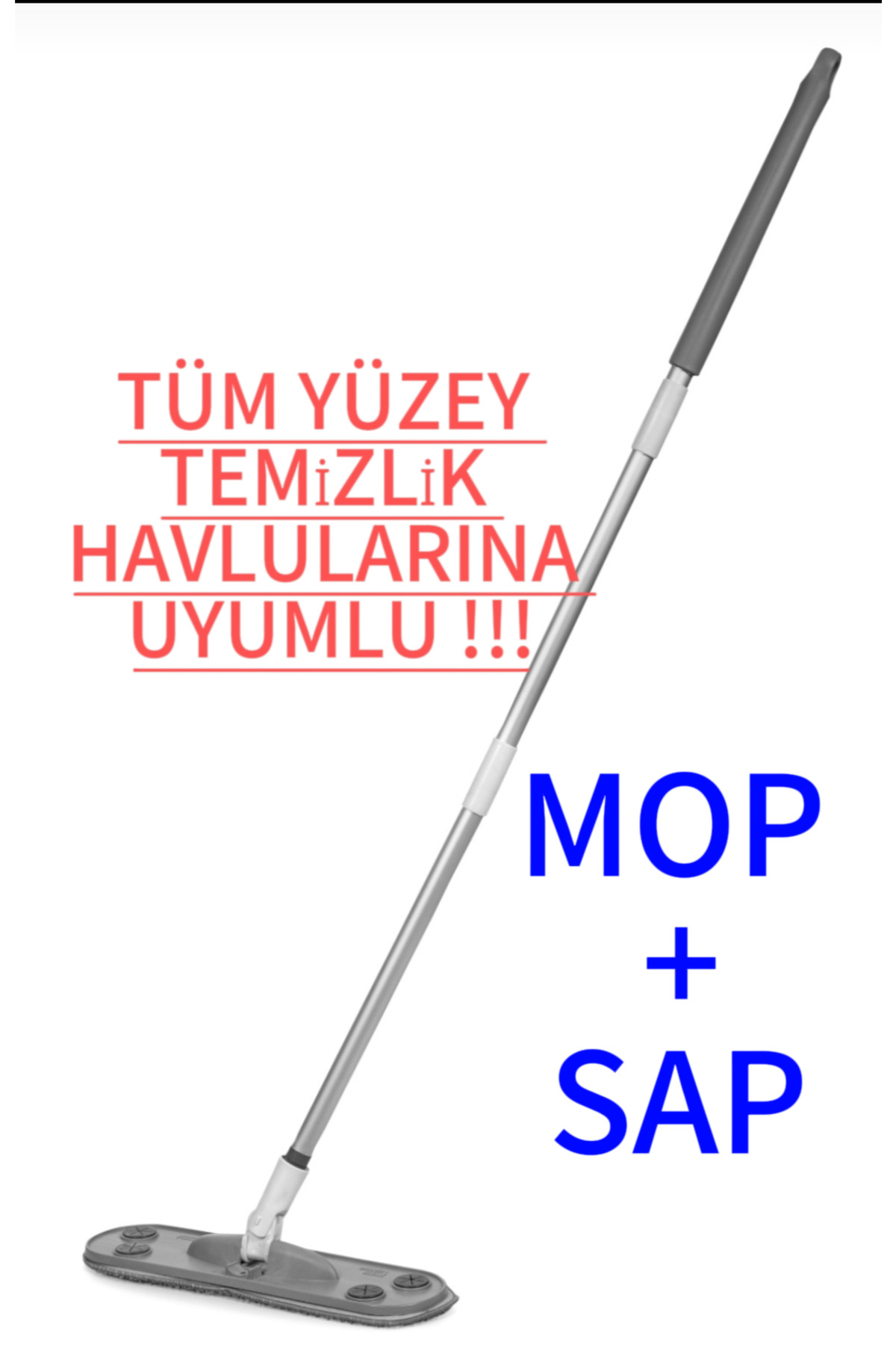 MrAplus Yüzey Temizlik Havlusu ,mopu, Mop Ve Sap Seti