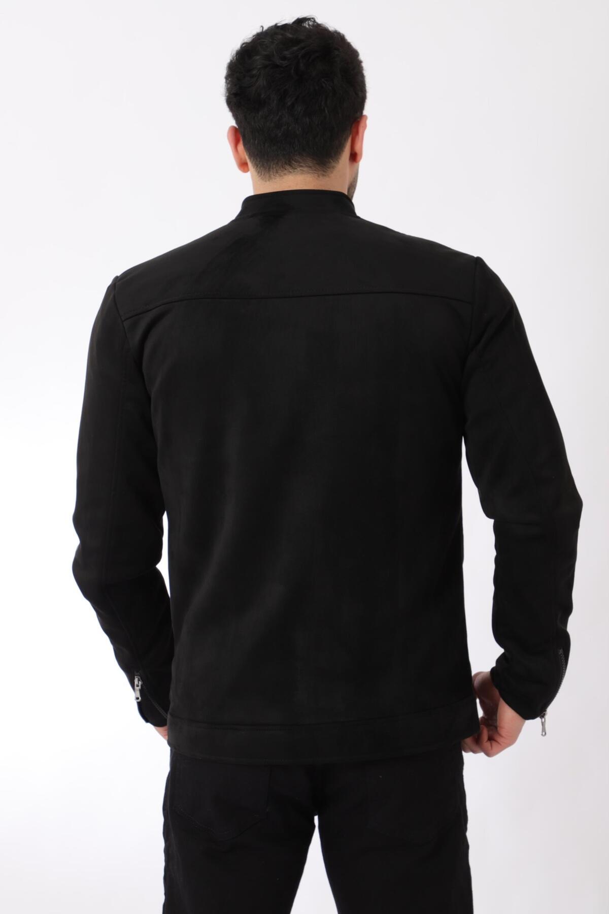 Stilkombin  Kol Detay Hakim Yaka Süet Mevsimlik Mont BL 1710-60286 - Görsel 7