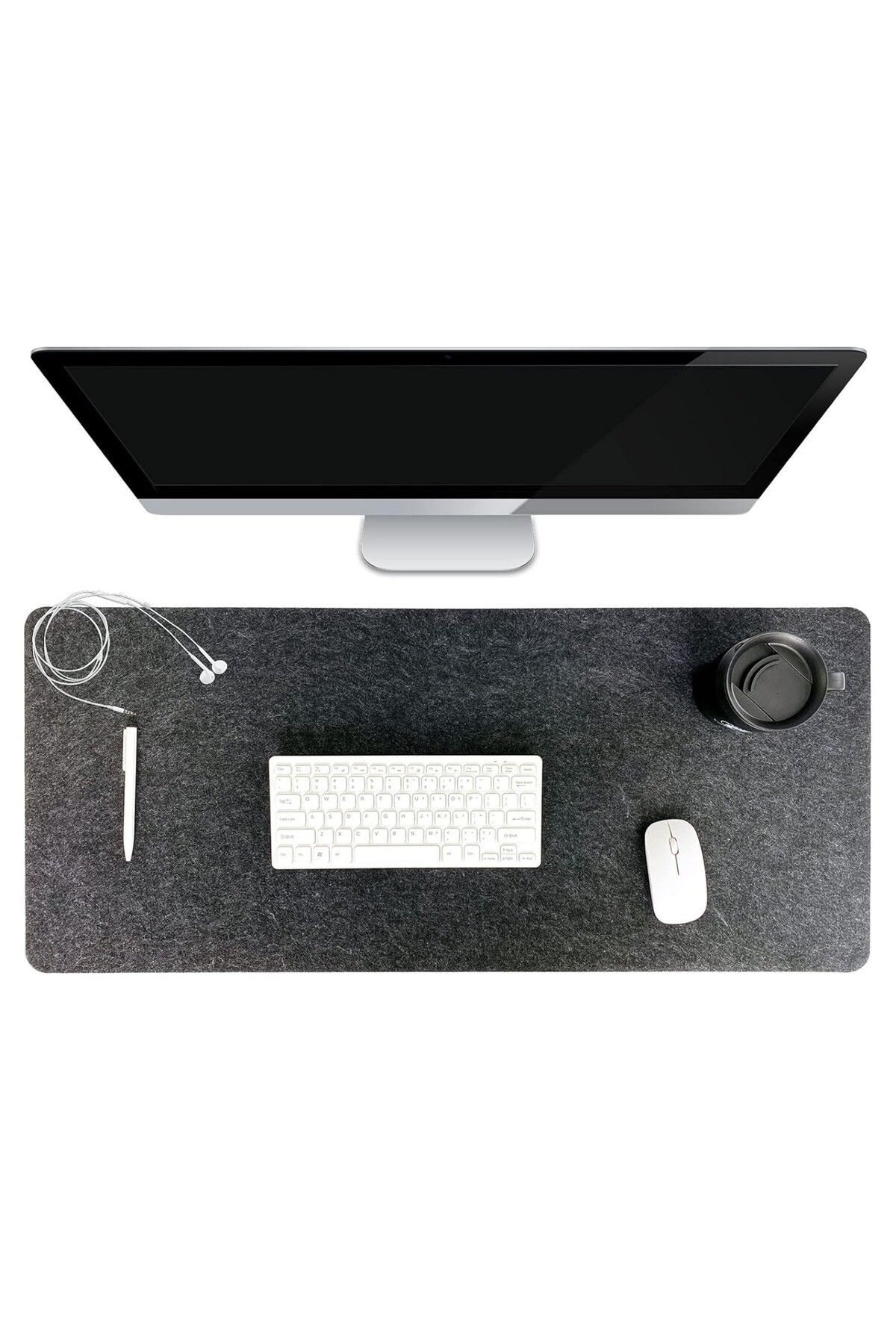 Next Craft-Study Desk Organizer Felt Computer Mouse Pad Table Top Organizer Mat 90x44 cm 1