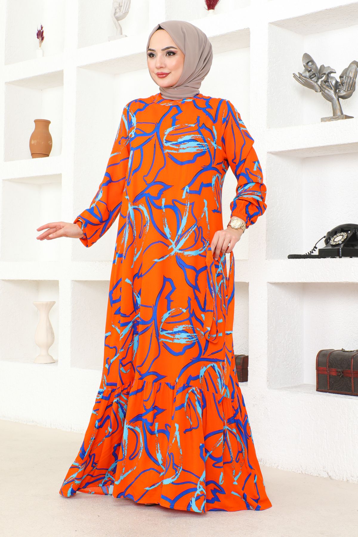 MSK Fashion-Trend Pattern Viscose Dress 3