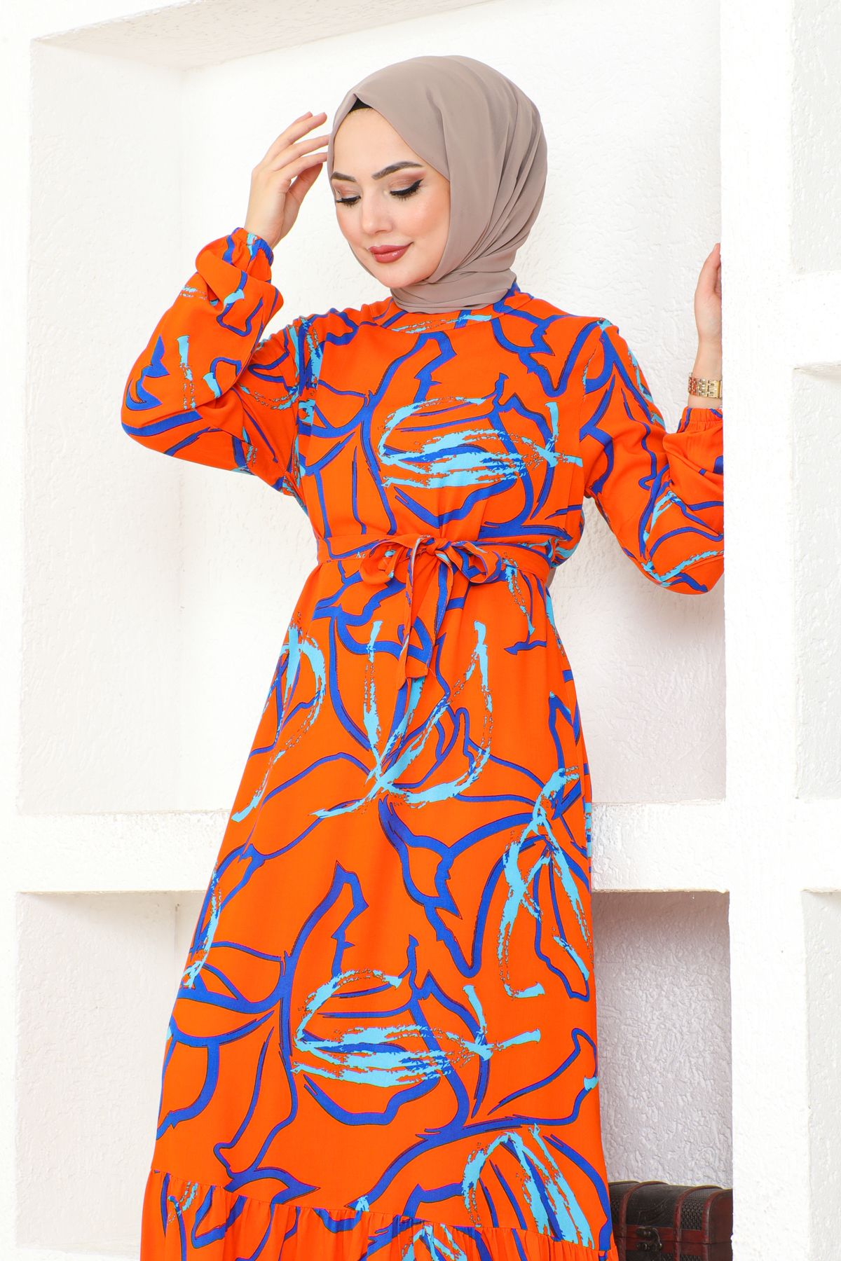 MSK Fashion-Trend Pattern Viscose Dress 2