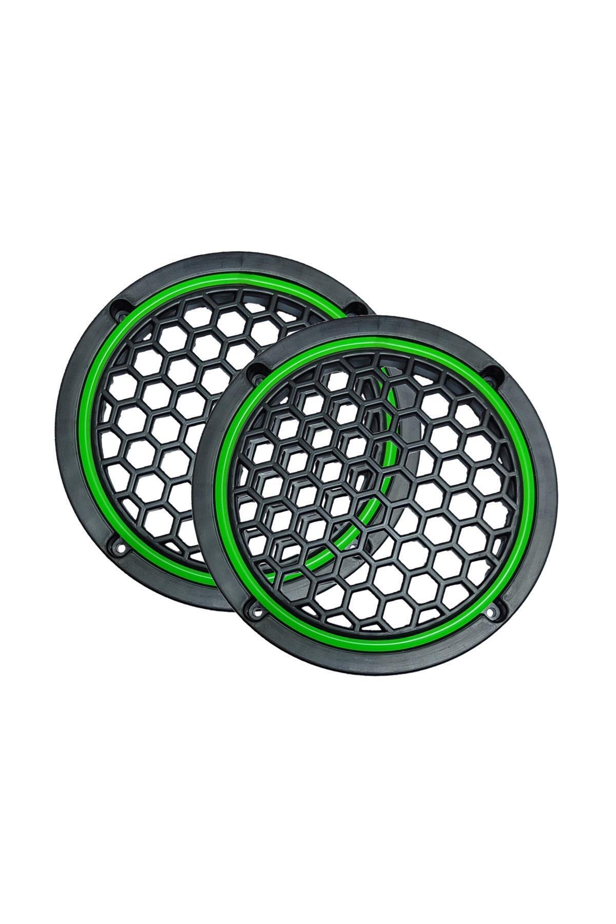 Neon Işıklı 16 Cm Hoparlör Ve Midrange Kapağı - 2 Adet - Yeşil 5