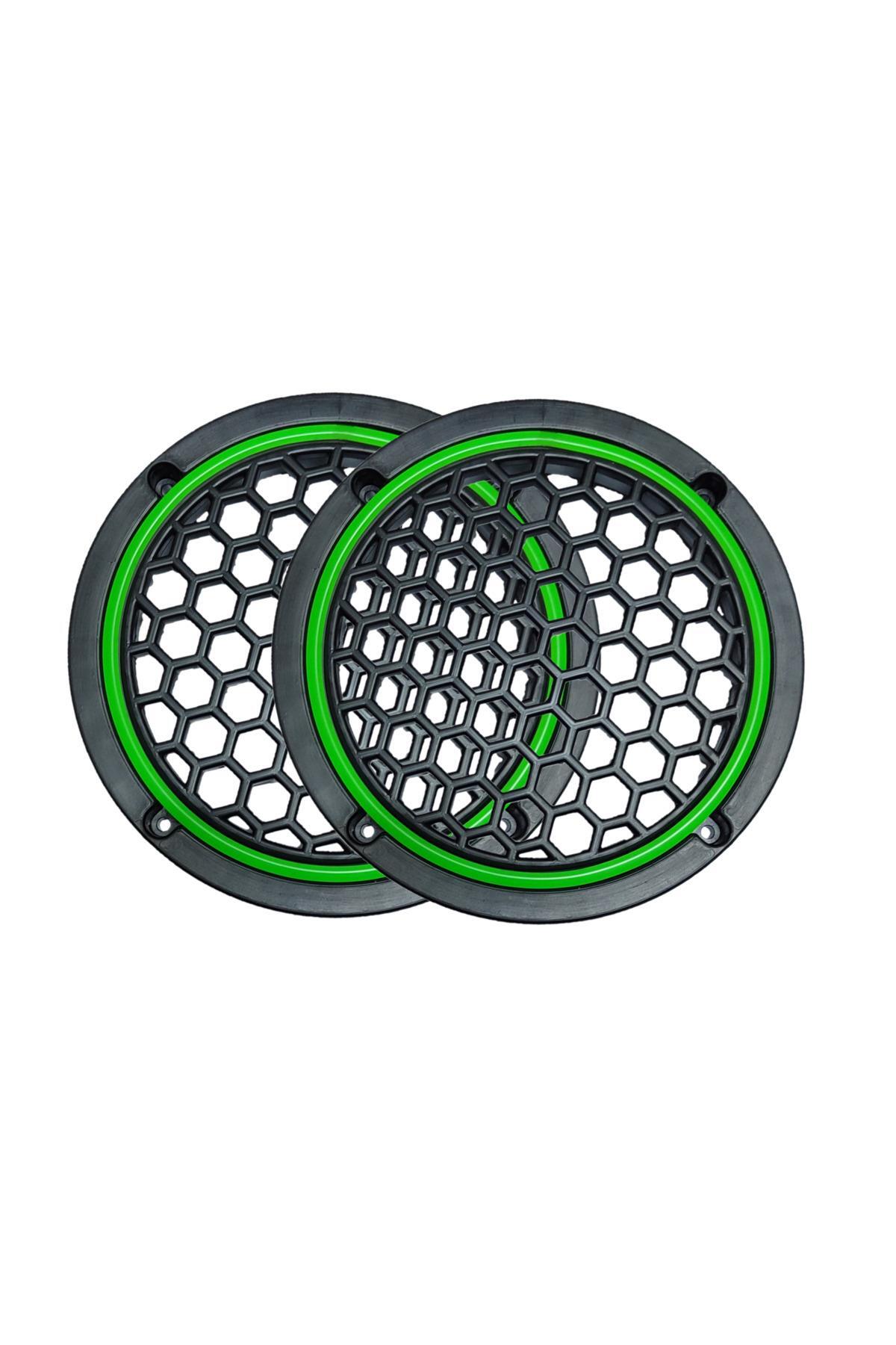 Neon Işıklı 16 Cm Hoparlör Ve Midrange Kapağı - 2 Adet - Yeşil 2