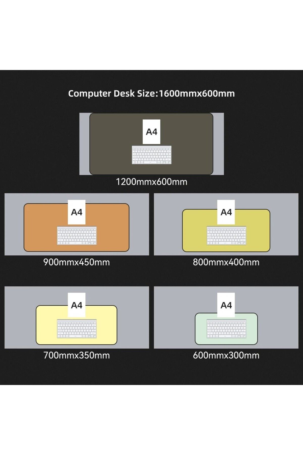 Next Craft-Study Desk Organizer Felt Computer Mouse Pad Table Top Organizer Mat 100x44 cm 8