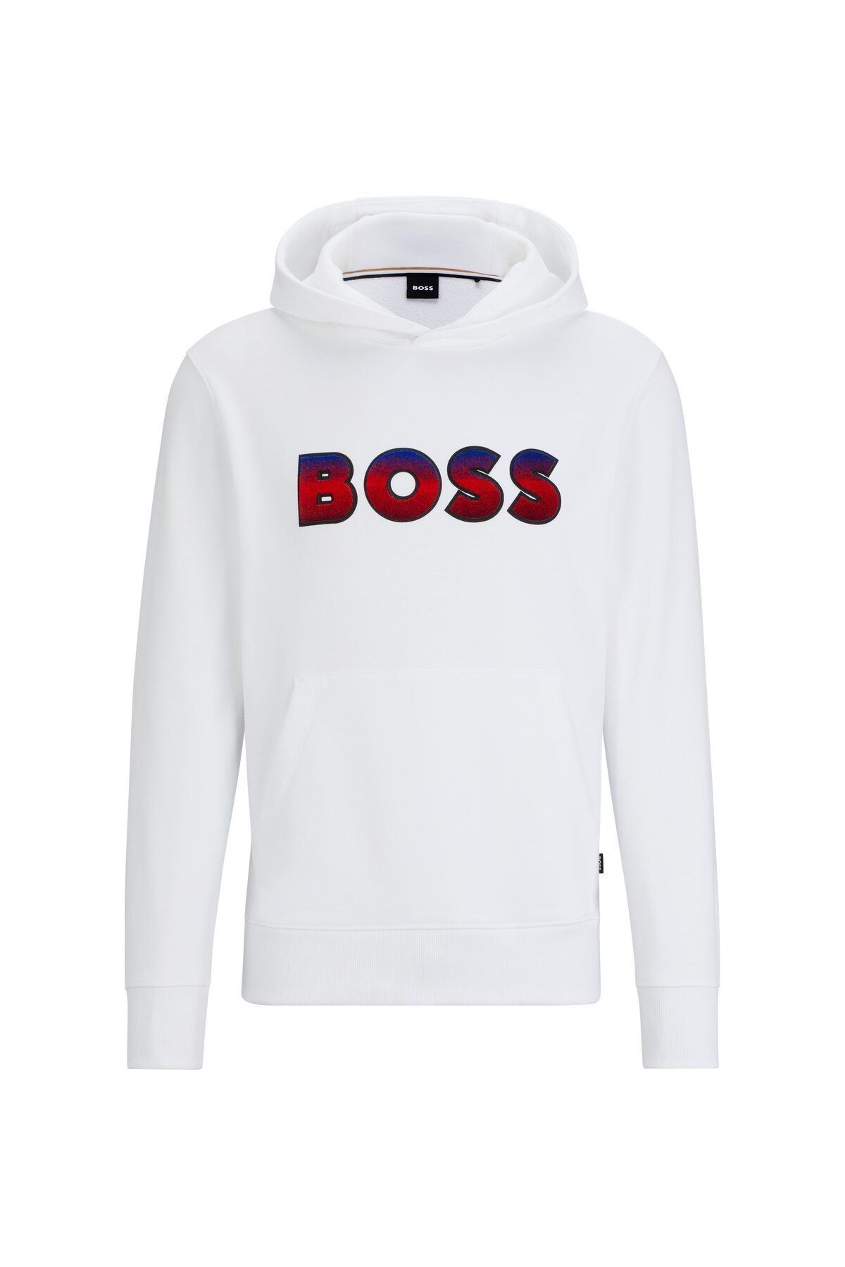 سویشرت مردانه با آرم شیب پارچه حوله پنبه ای کاپوت برش معمولی BOSS