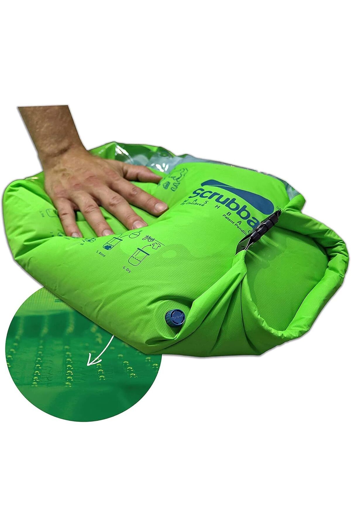 scrubba 2.0, Kamp ve Seyahatler için Dış Mekan Yıkama Torbası, Taşınabilir ve Dayanıklı Taşıma Çantası
