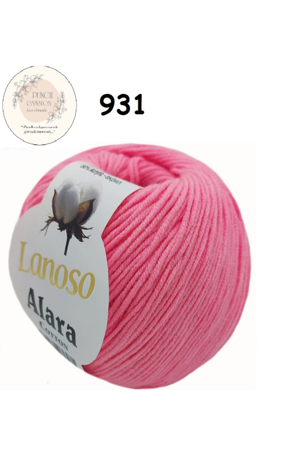 Lanoso Alara Punch & Amigurami Rope (50GR) - Color: 931