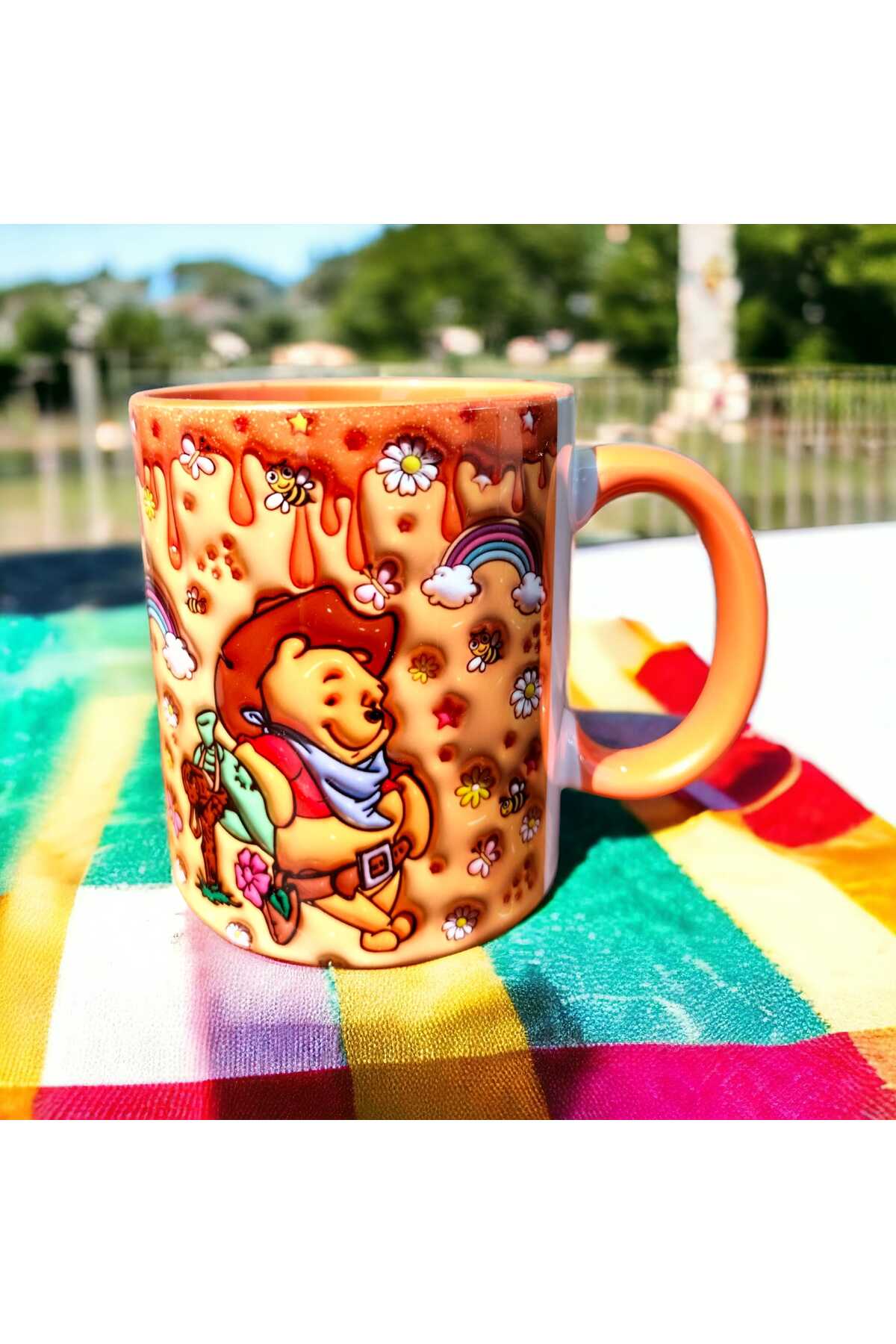 Cowboy Winnie The Pooh Design Porcelain Mug