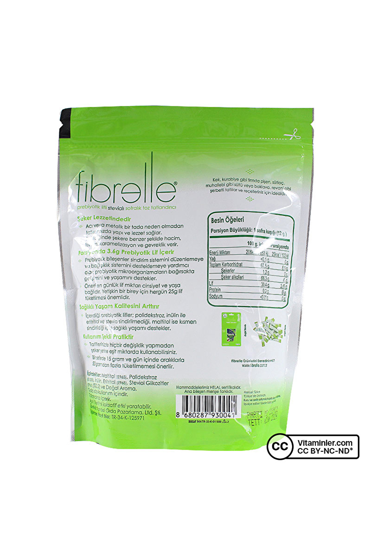 Prebiotic Fiber Stevia Sweetener 400 gr