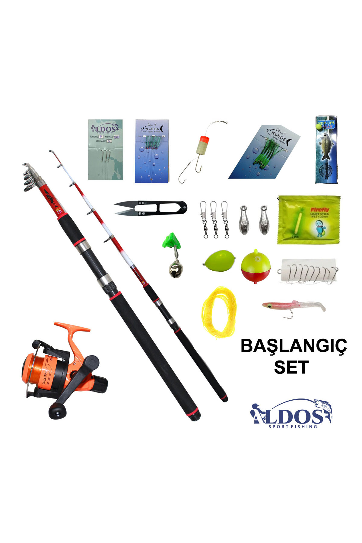 ALDOS 270 Cm Kamış Makina Başlangıç Olta Seti Tam Takım Olta Seti