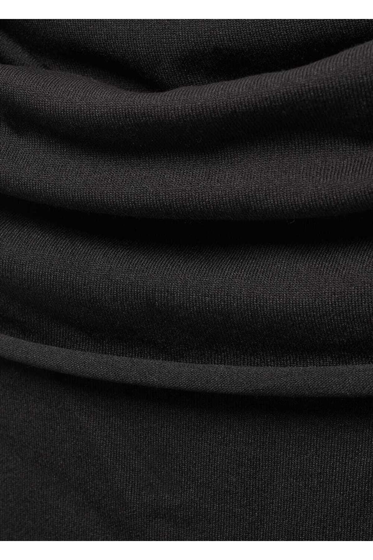 بافت و پلیور زنانه مشکی منگوMANGO | 67065738 اورجینال - تصویر 7