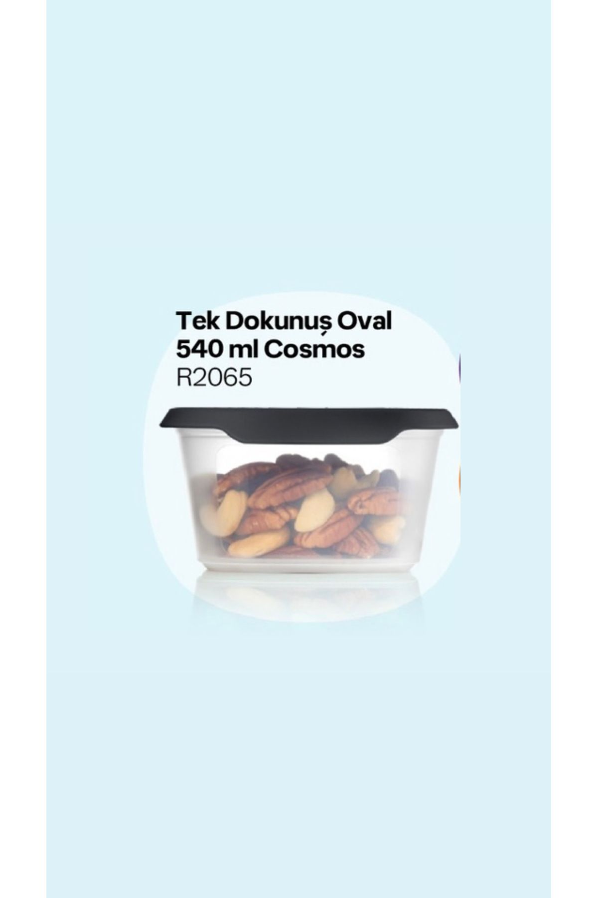 Tupperware-ONE TOUCH OVAL 540ml STORAGE CONTAINER 1