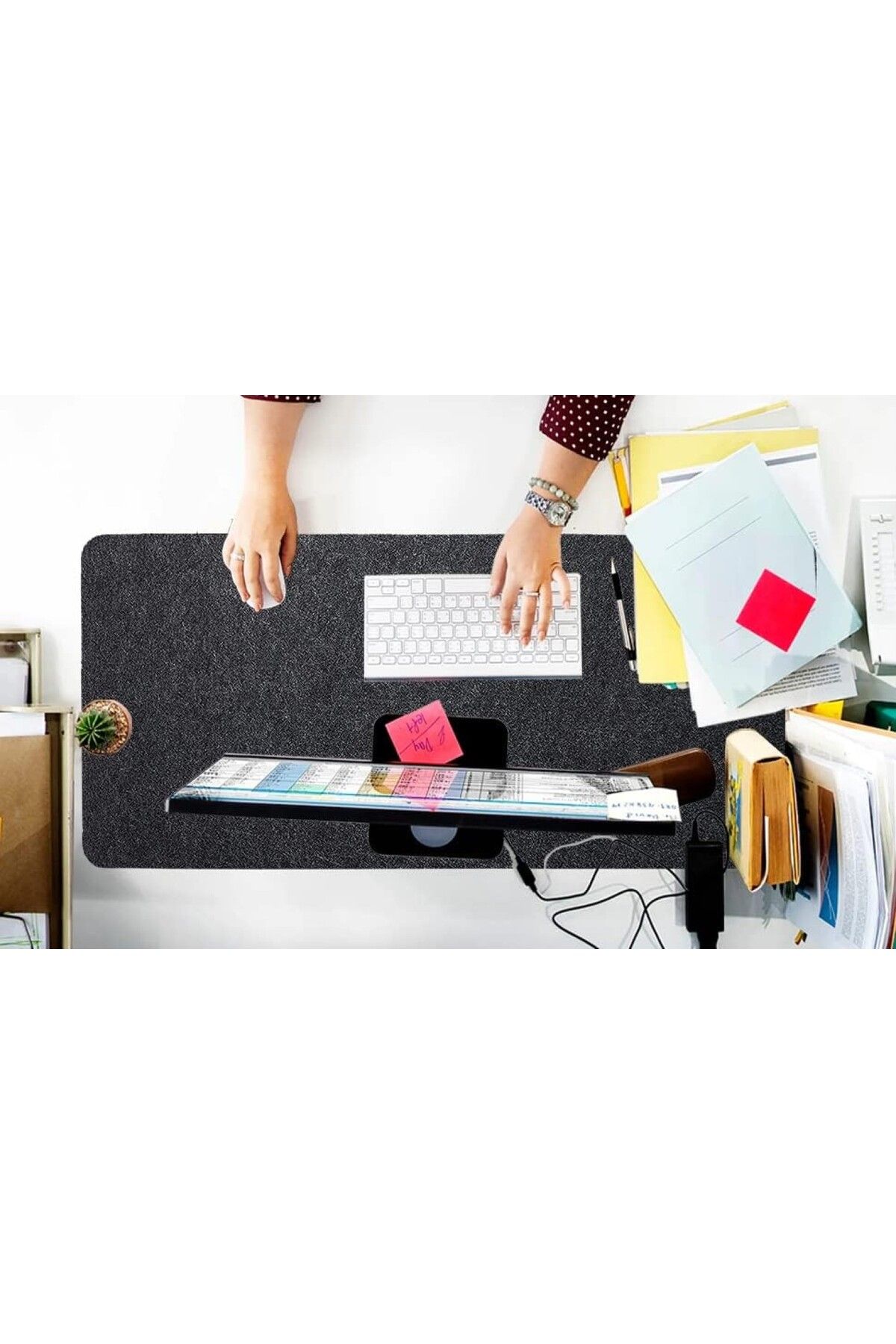 Next Craft-Study Desk Organizer Felt Computer Mouse Pad Table Top Organizer Mat 100x44 cm 4