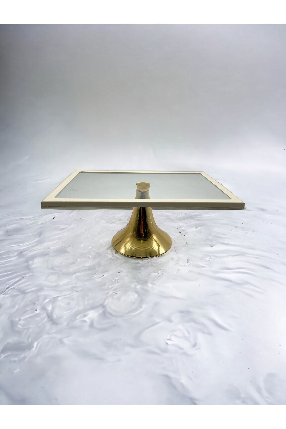 Cream Rectangular Cake Stand, Cake and Cookies Presentation Stand, Dowry, Gift, Cake Plate