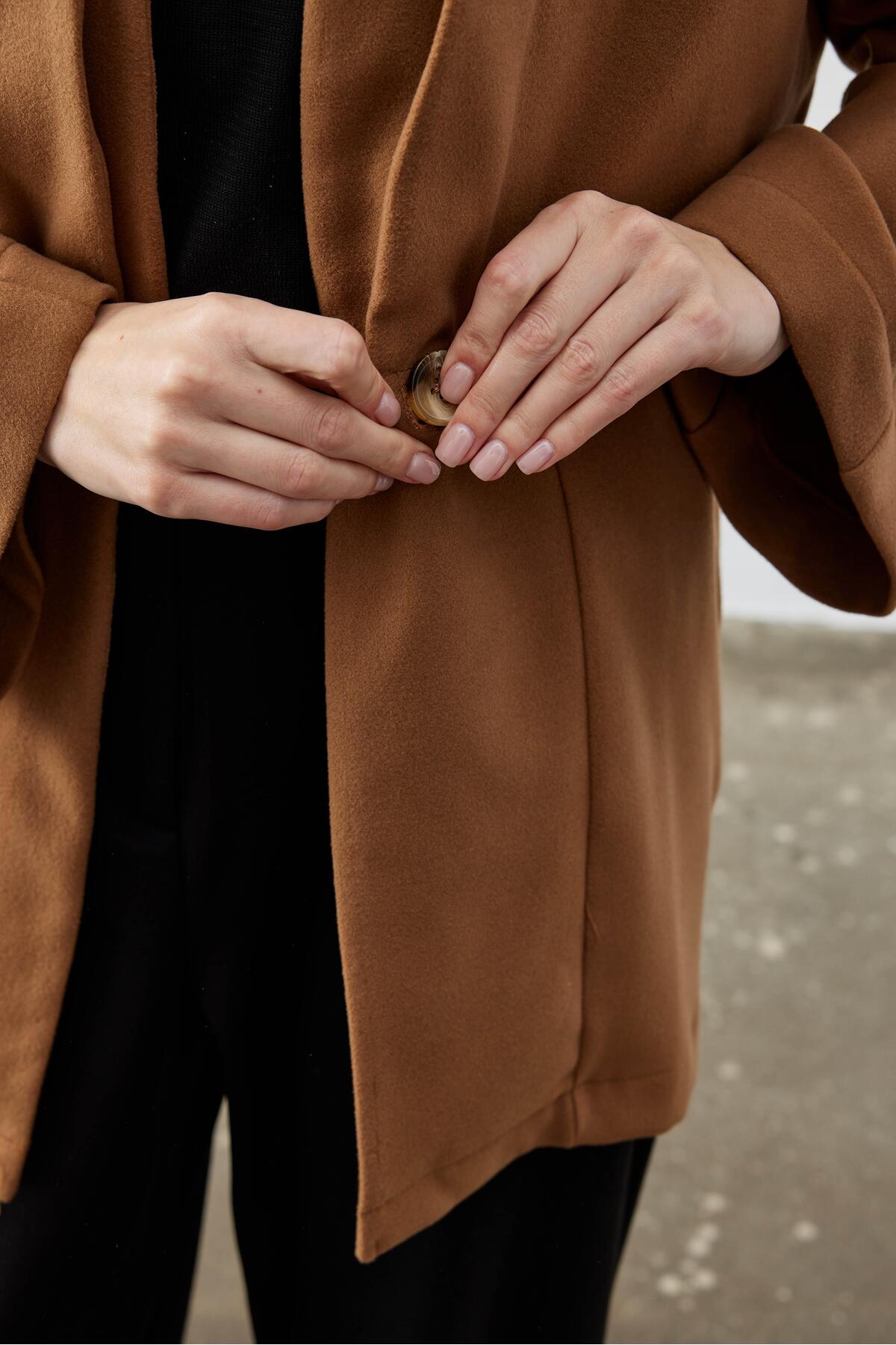 Birfil  Kaşe Camel Ceket Yelek - Görsel 6