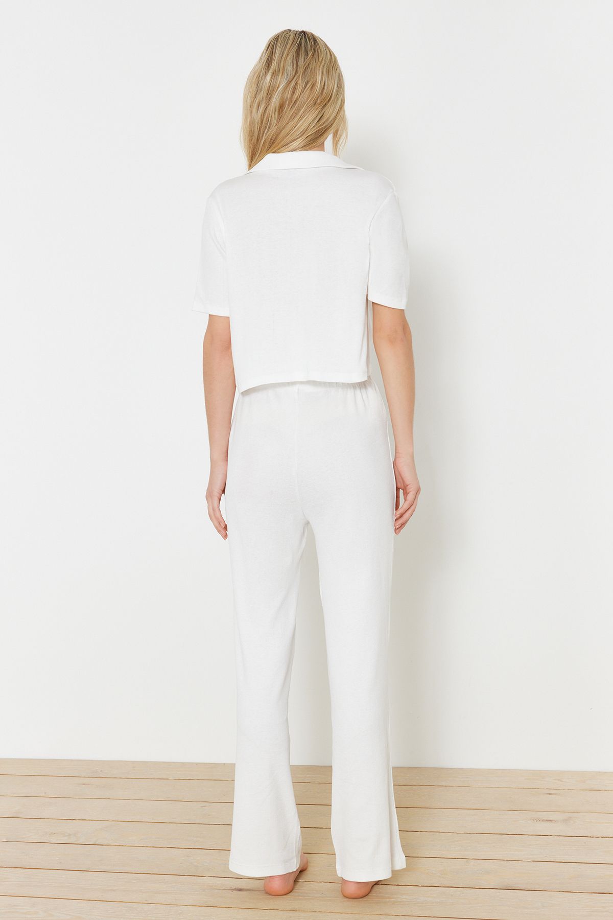 Trendyol Collection-Трикотажна піжама з білим ведмедиком THMSS21PT0168 6