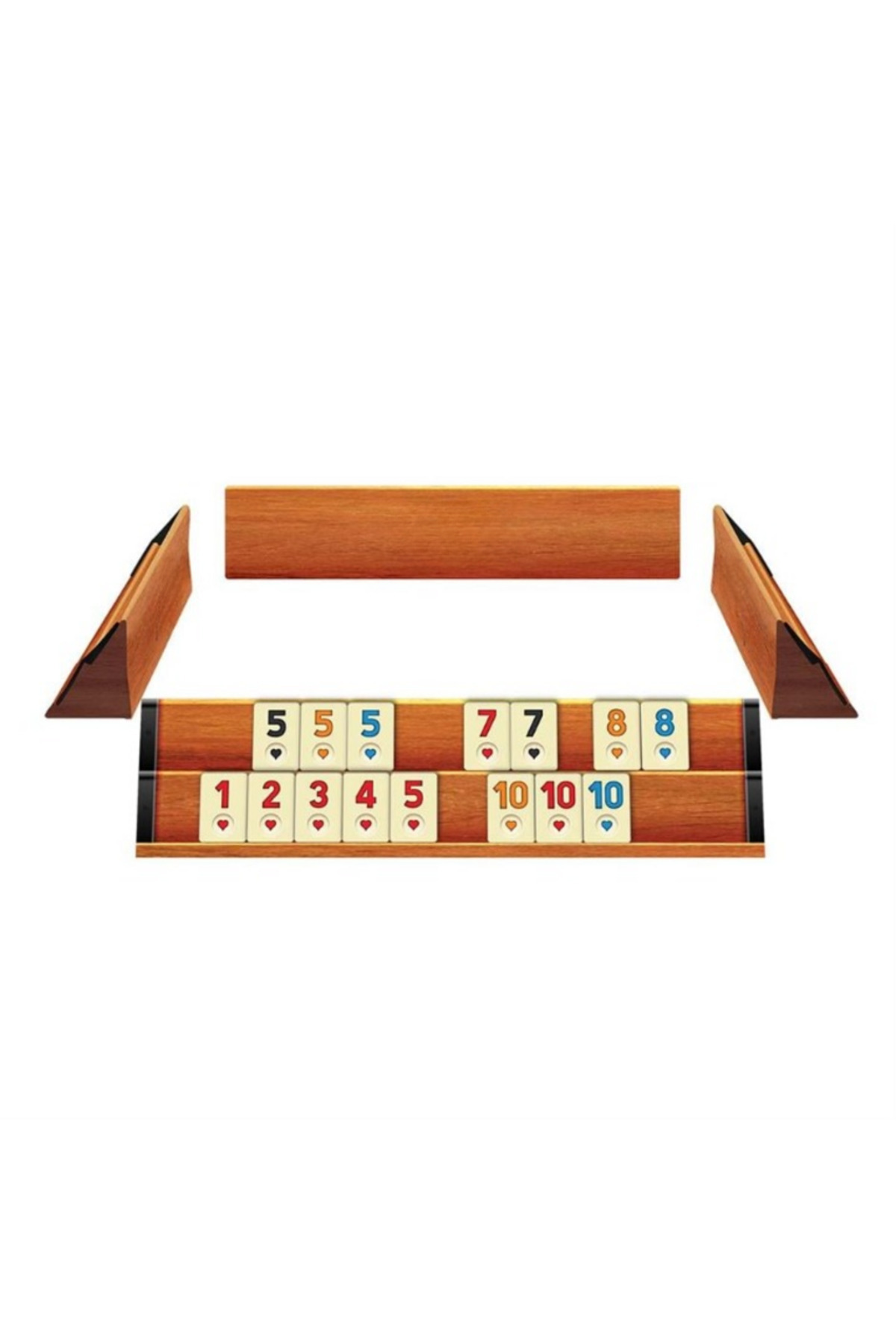 nextbuy-Wooden Polished Okey Team - Melamine Stone Coffee Shop Hobby Play Set 4