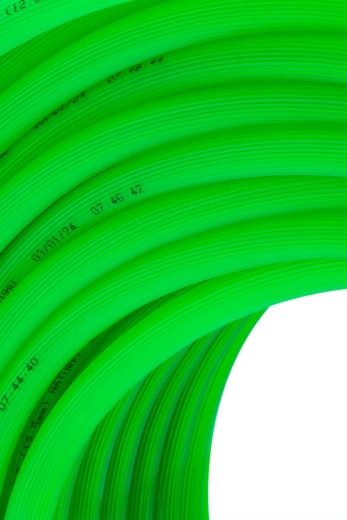 Pvc Silikonlu Naturel Su Hortumu Yeşil renk  1/2 (12.5 mm) 30 metre 3 kg 3
