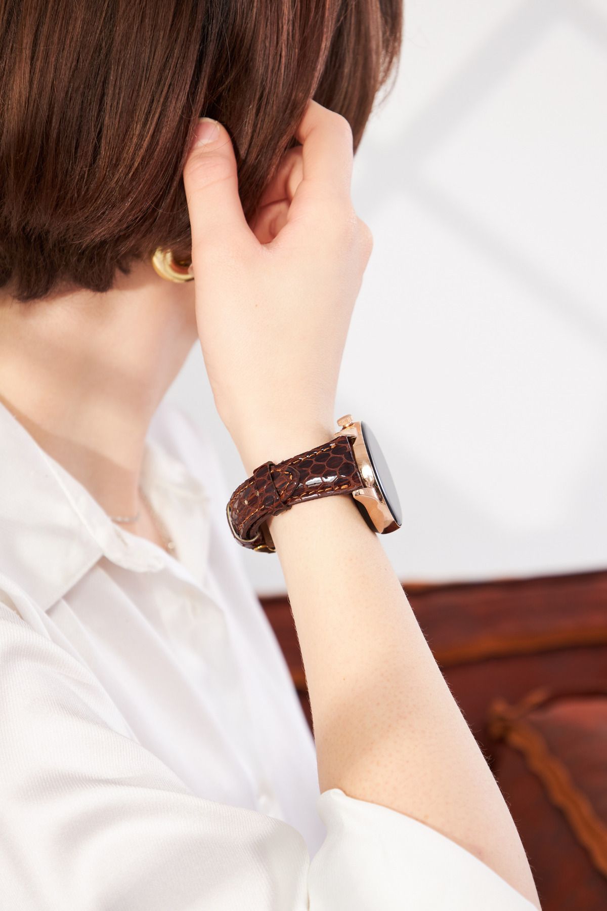 vagave-18mm Women's Leather Cord Welder Fossil Omega Armani Esprit Tissot Lacoste Michael Kors Watch Strap 3