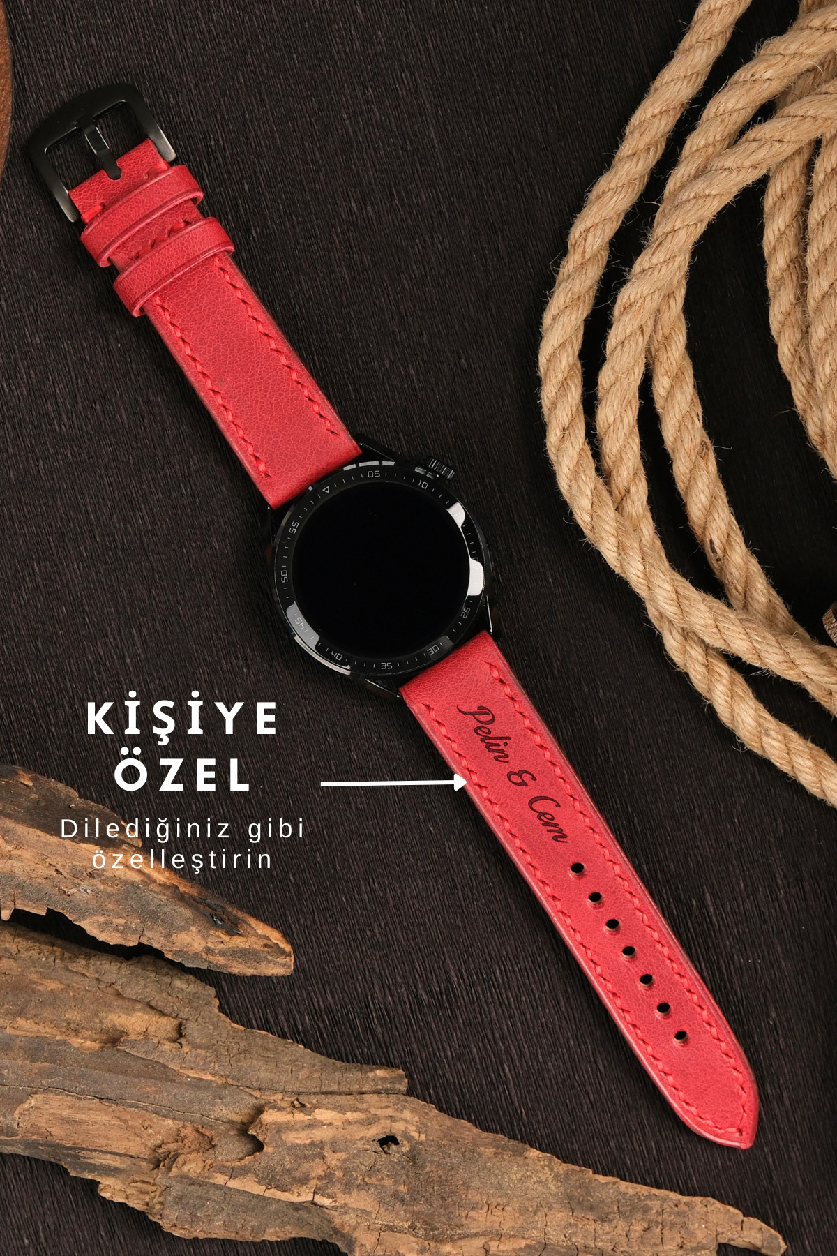 vagave-22MM Leather Cord For Fossil Omega Nacar Seiko Citizen Lacoste Armani Tissot Watch Strap 22 mm Handmade 3