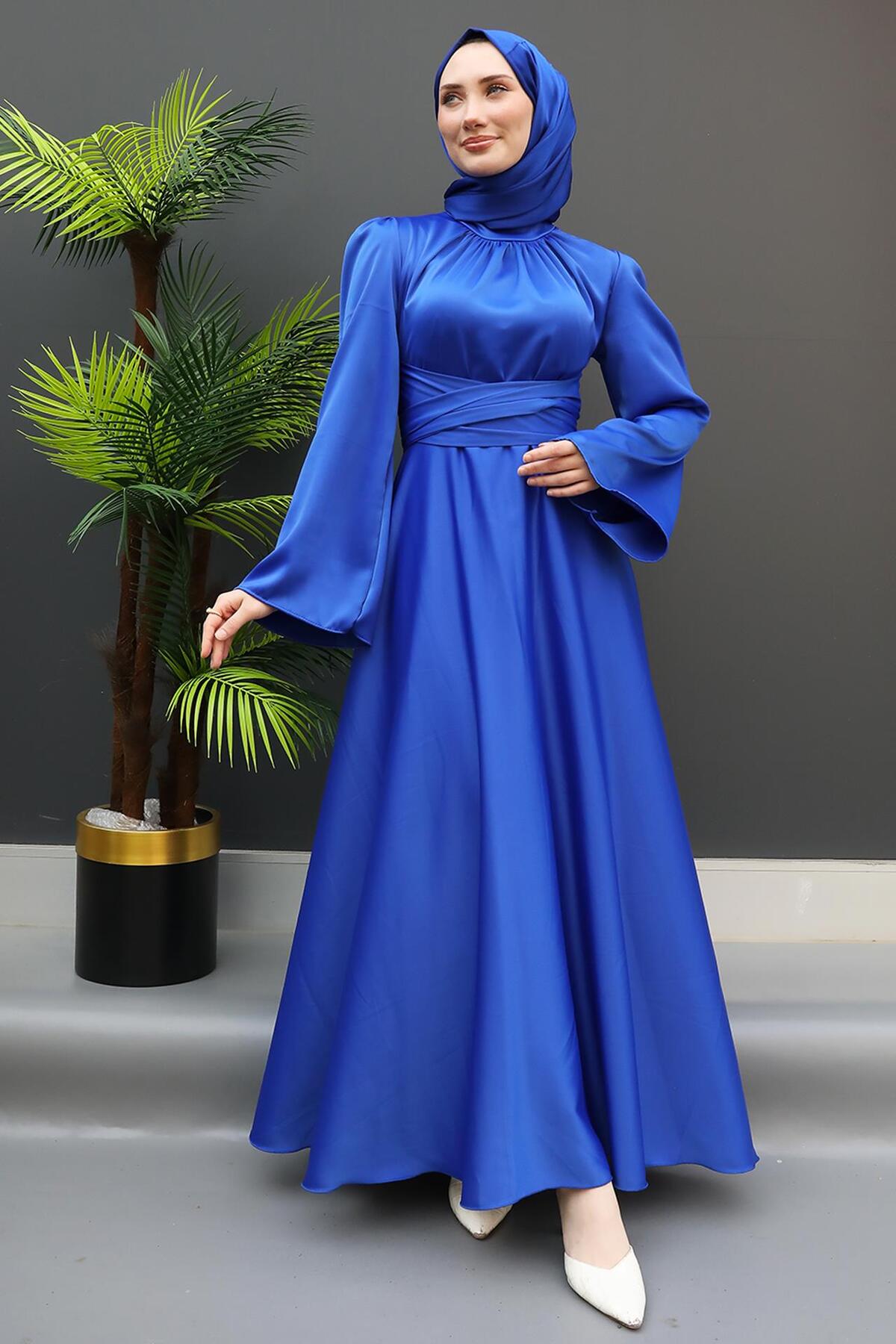 Nazli Modest Dress Saxe