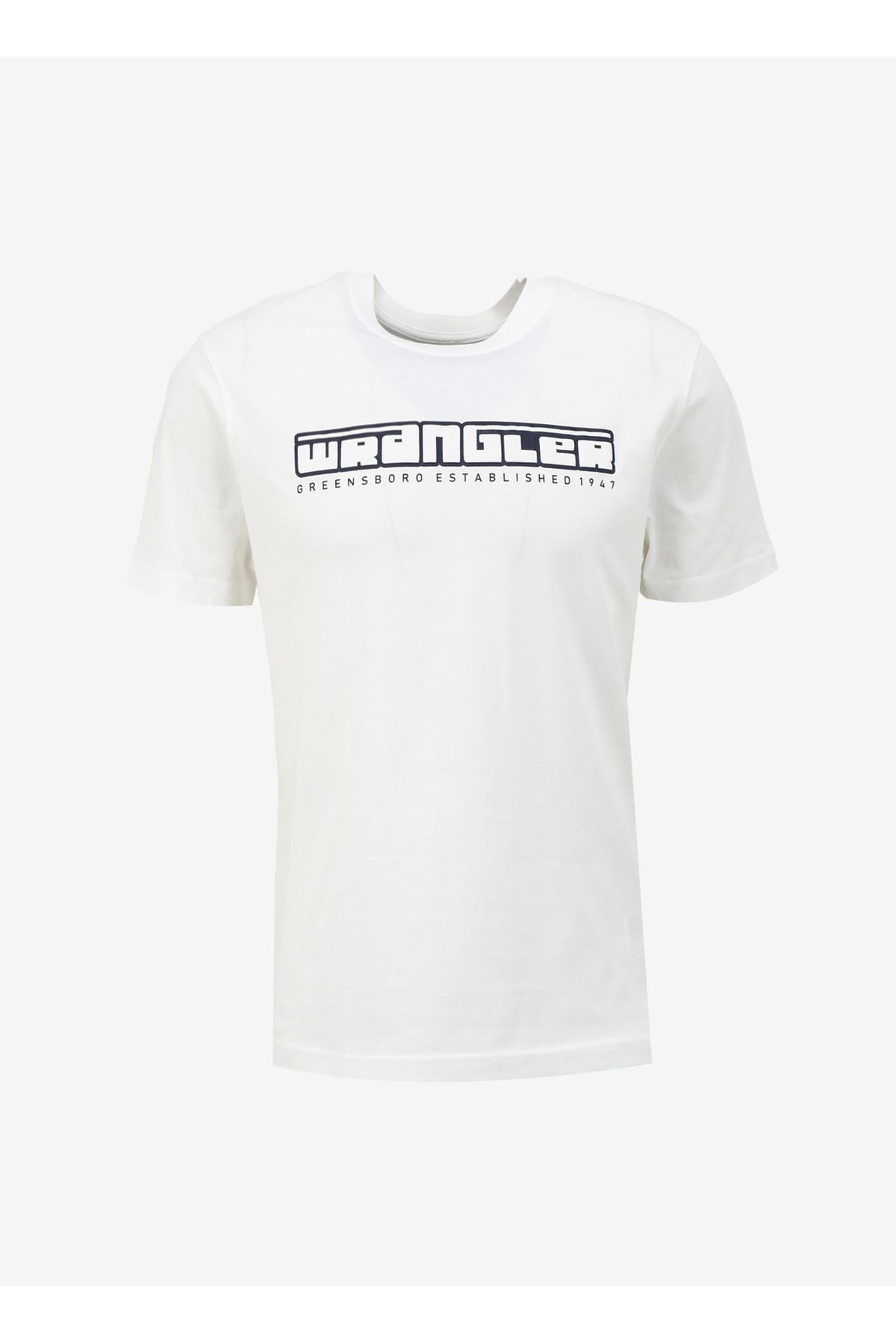 تی شرت سفید مردانه یقه دوچرخه شکسته W241199102 Wrangler