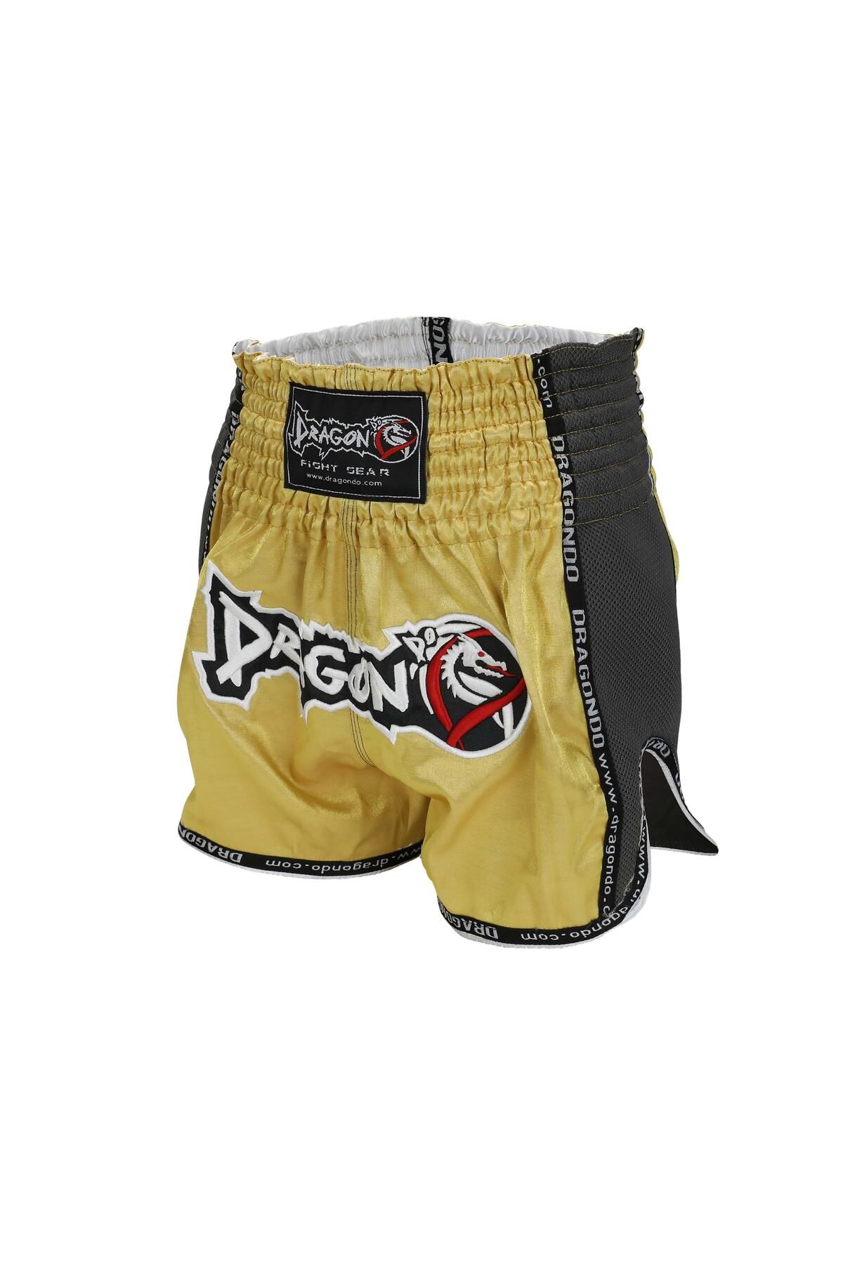 تجهیزات بوکس زرد MT3035 Muay Thai Short ویژه بافندگی شورت های تایلندی Dragondo