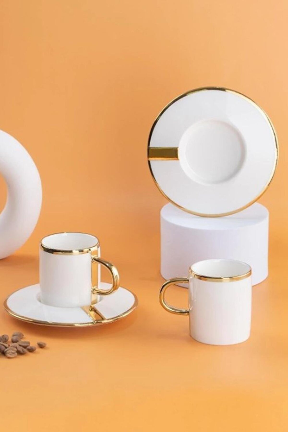 ACAR Porselen Luxe 6 Kişilik Kahve Fincanı Takımı - 90 ml Hxf-22 ...