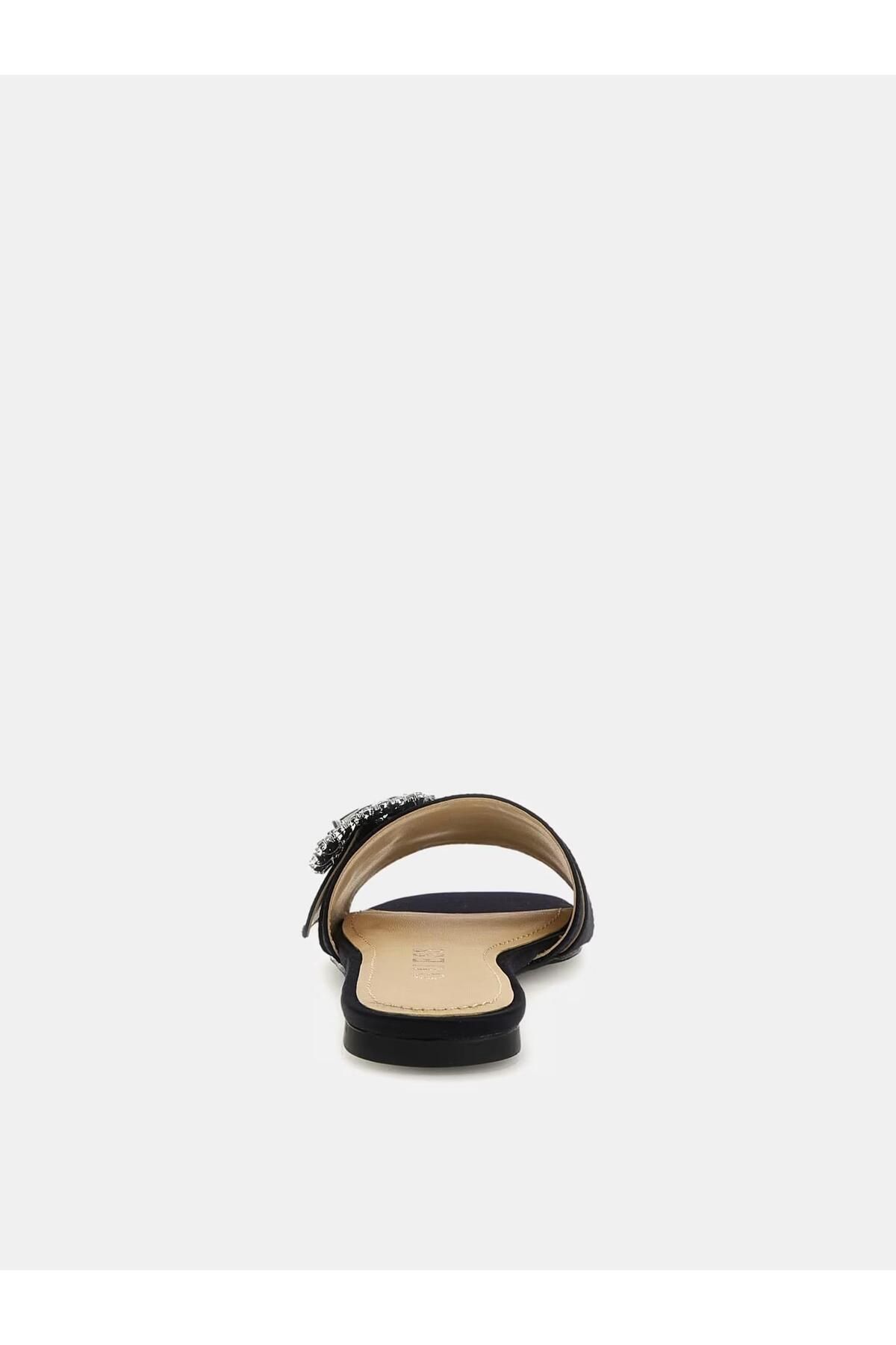 دمپایی مشکی زنانه سیاه Slip Fljllysat19 اورجینال Guess