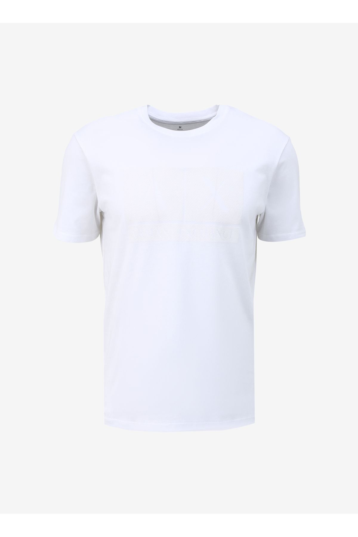 تی شرت سفید مردانه یقه دوچرخه مسطح 3dztce zj3vz 1100 Armani Exchange