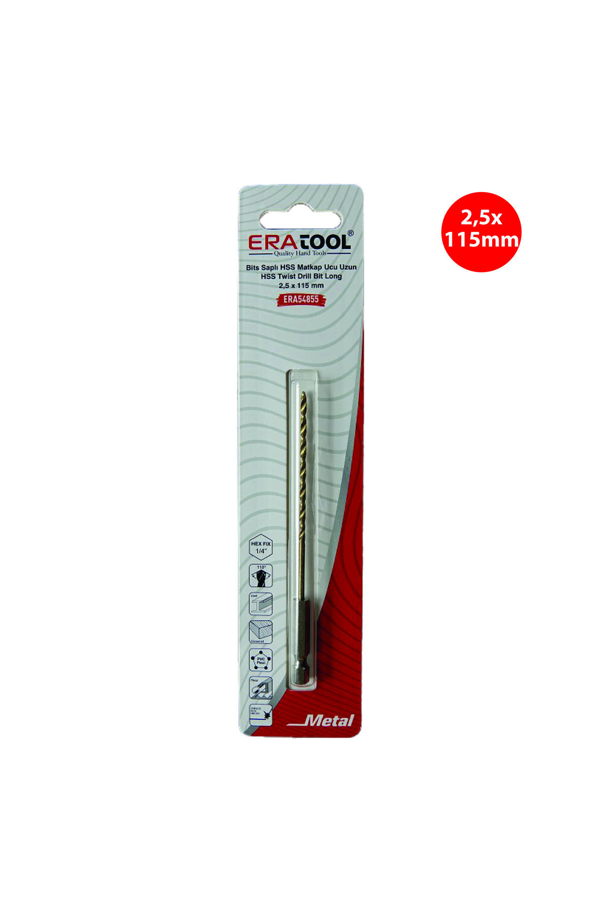 Eratool BİTS SAPLI HSS MATKAP UCU UZUN 2,5*115 ERA54855 ERATOOL