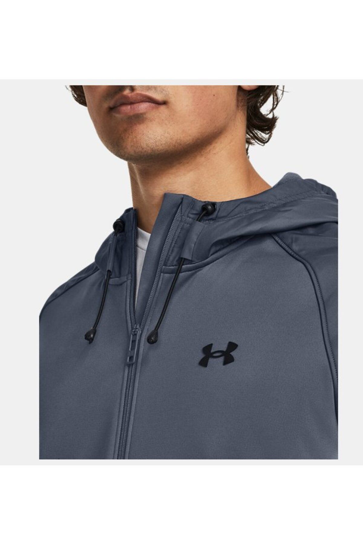 سویشرت ورزشی آبی مردانه طوفان زره پوش آرمور با اندازه کامل Zipper Hooded 1373781 044 Under Armour