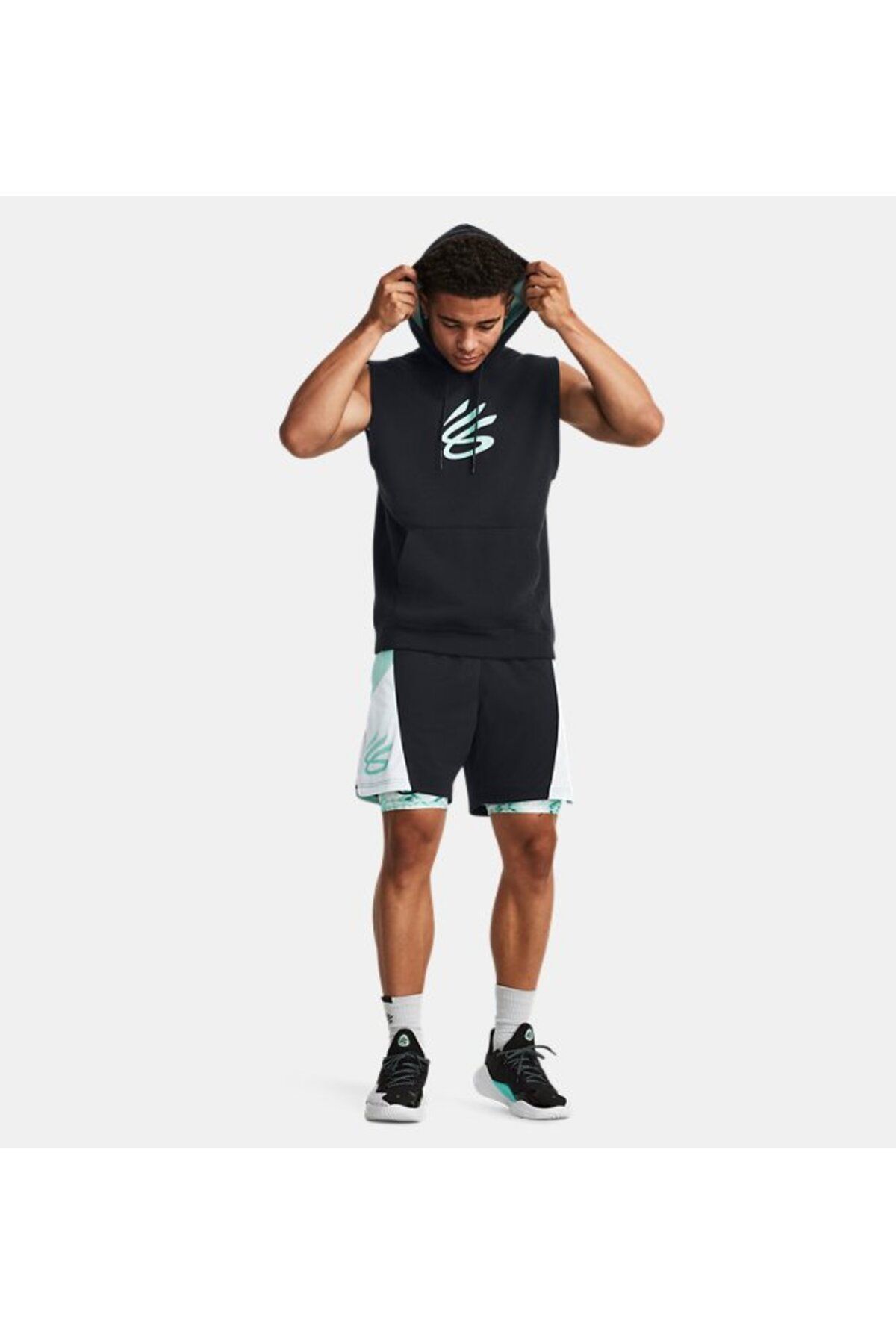 سویشرت ورزشی مشکی مردانه آستین دار 1374301 002 اورجینال Under Armour