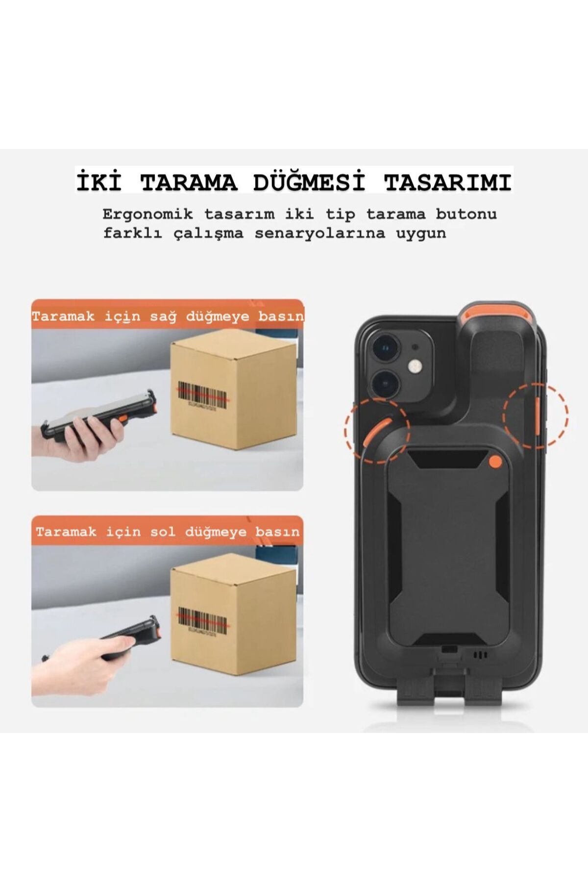 FOSILAVM-2D phone back clip Bluetooth barcode scanner wireless portable barcode reader 5