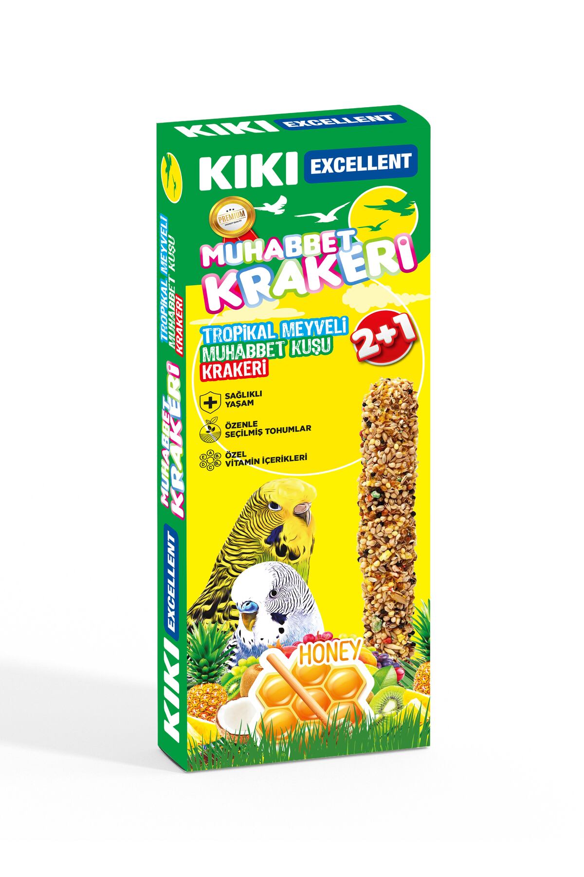 Kiki Excellent Tropikal Meyveli Muhabbet Kuşu Krakeri - Doğal Kraker - Kb352