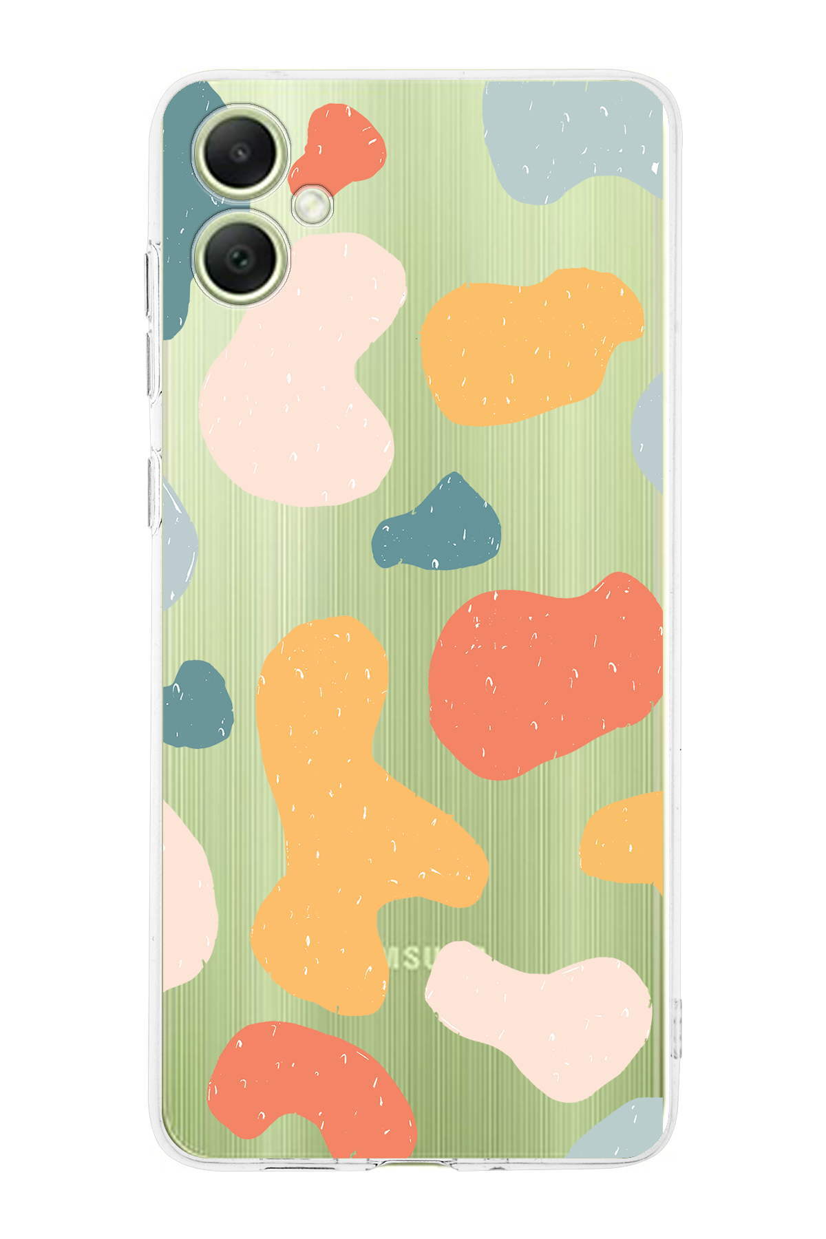 Samsung A05 Uyumlu Kamera Korumalı Grunge Tasarımlı Şeffaf Kılıf