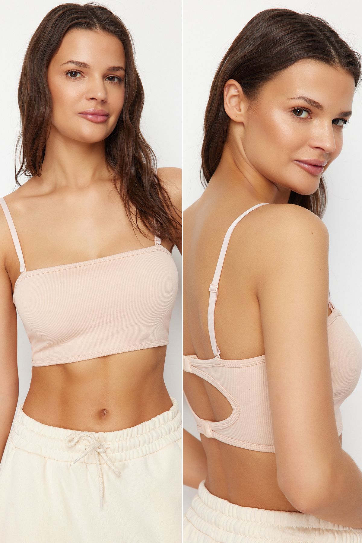 Trendyol Collection-Seamless String Straps Strapless Knitted Bra - Thmss24Su00048 1