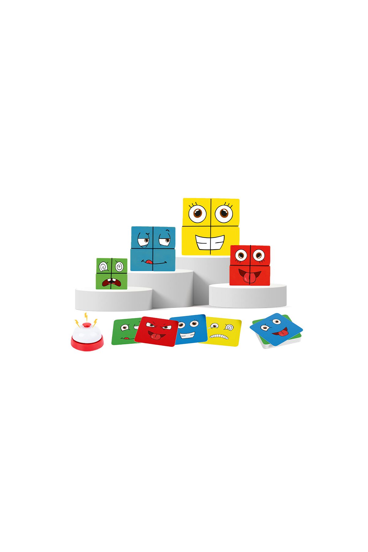 Montessori Eğitici İkili Oyuncak Seti-Rubik Emoji Bulmaca ve Rubik Türkçe Bulmaca Kutu Oyunu