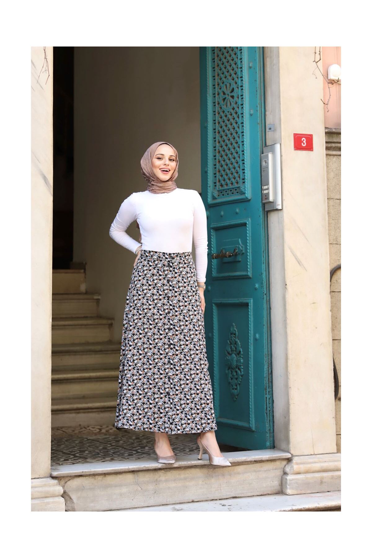 TRENDYOL Damen Kimono / Kaftan Aus Viskose – Ethnische Mustermischung, Größe S