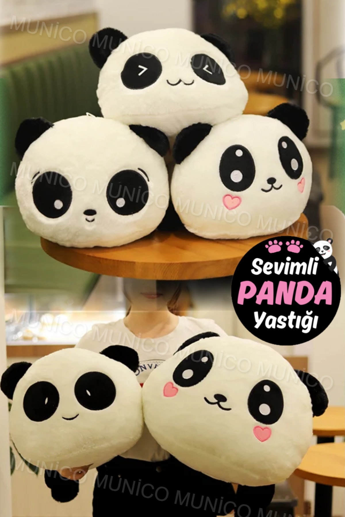 Cotton Panda Look Pillow Sweet Gift Cute Panda Pillow Cute Baby Girls Love