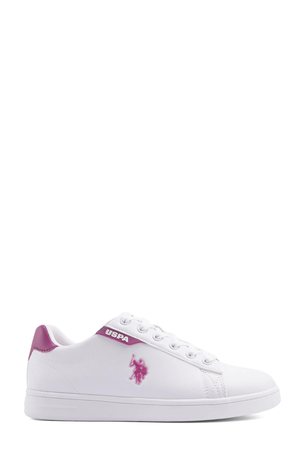 U.S. Polo Assn. یو اس پولو اسنیکر Costa Wmn 4Fx White-Claret قرمز اورجینال - تصویر 2