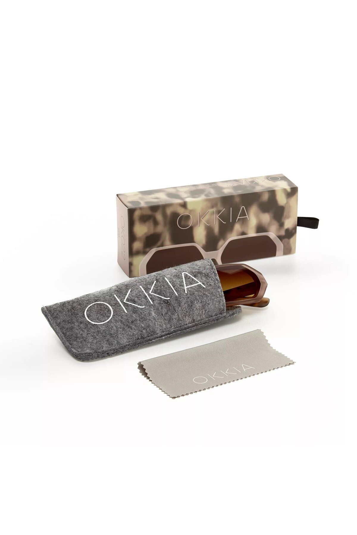 Okkia-Andrea Hexagon Unisex Sunglasses - Pink Havana 7