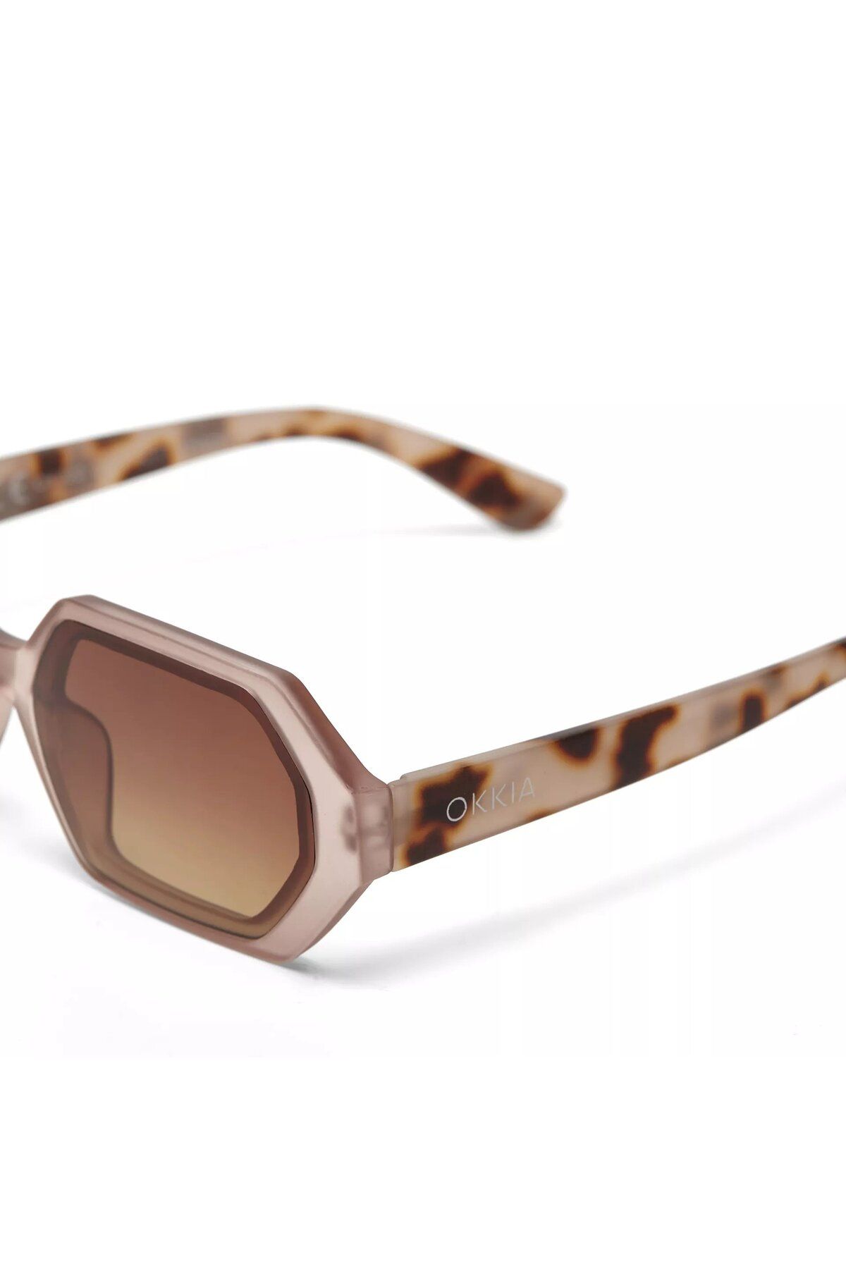 Okkia-Andrea Hexagon Unisex Sunglasses - Pink Havana 6