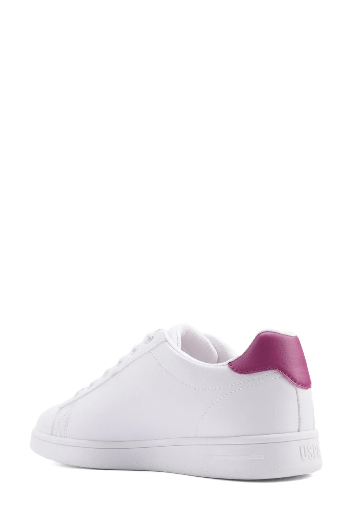 U.S. Polo Assn. یو اس پولو اسنیکر Costa Wmn 4Fx White-Claret قرمز اورجینال - تصویر 3