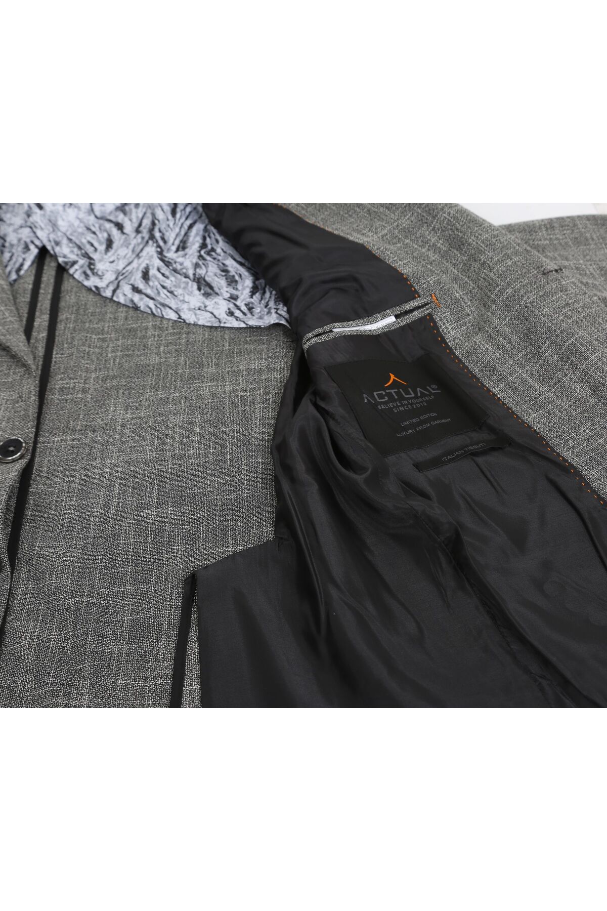ACTUAL  Slim Fit Blazer Tek Ceket 7145-6 Antrasit - Görsel 4