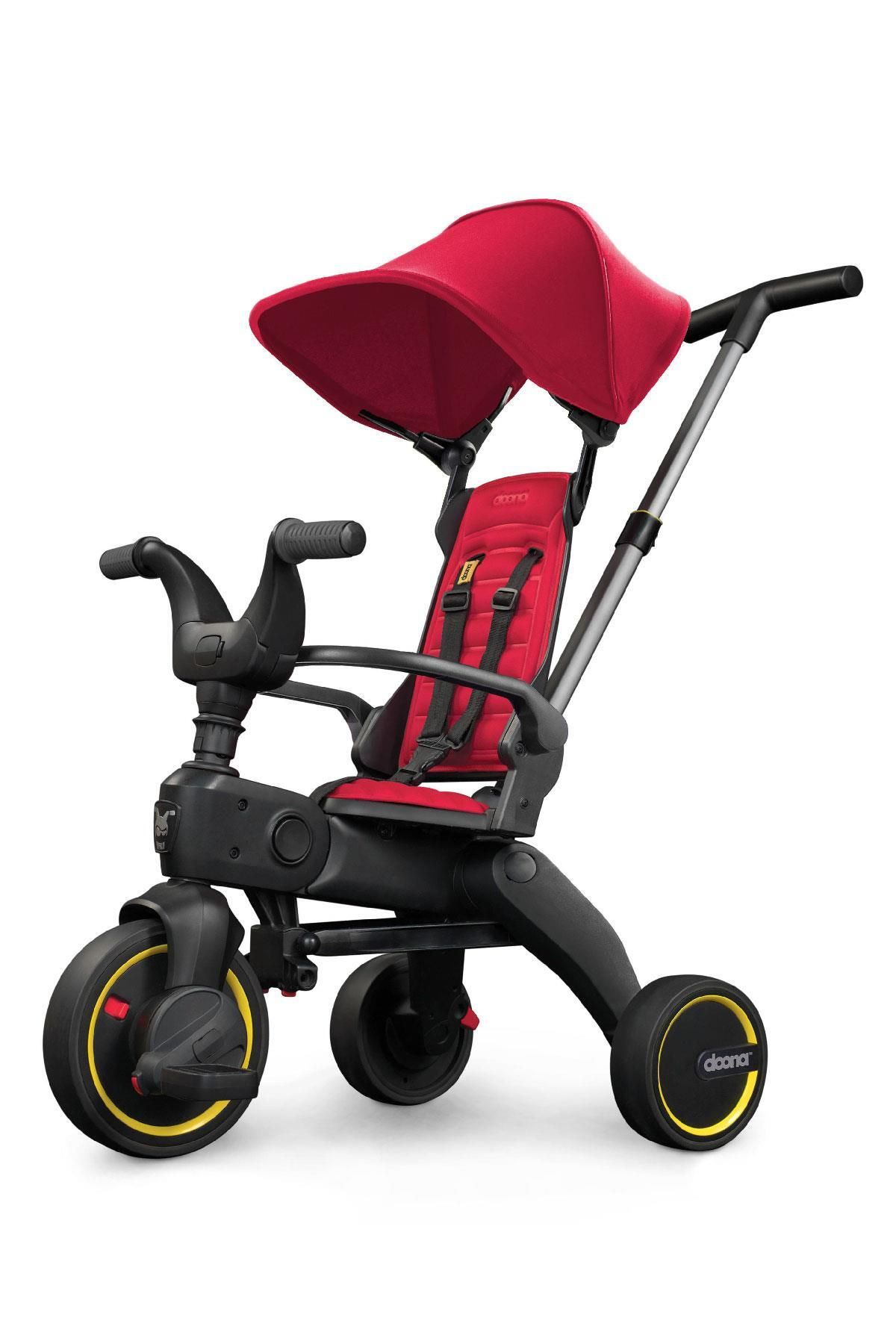 Цельный складной трехколесный детский велосипед Doona Liki Trike S1 — огненно-красный S123