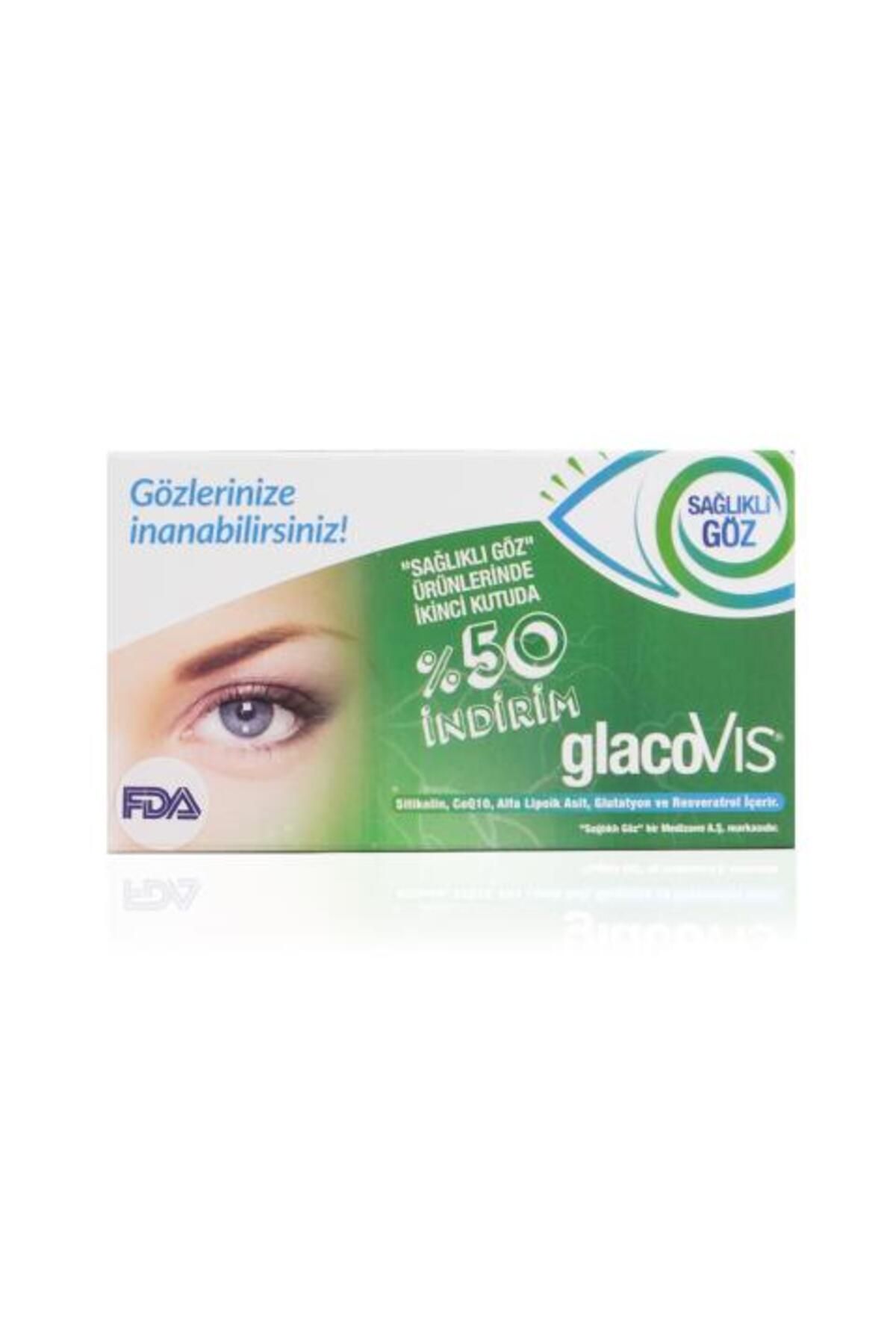 Пищевая добавка Healthy Eye Medizane Glacovis, 2-я 50% 2x30 капсул 8587240023010